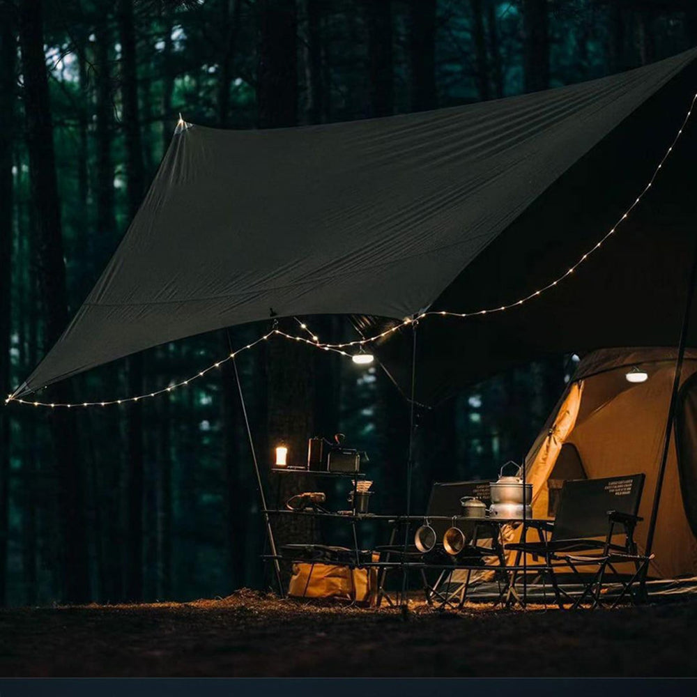 2Pcs 1800mAh 10 Meter LED Outdoor Camping String Lights