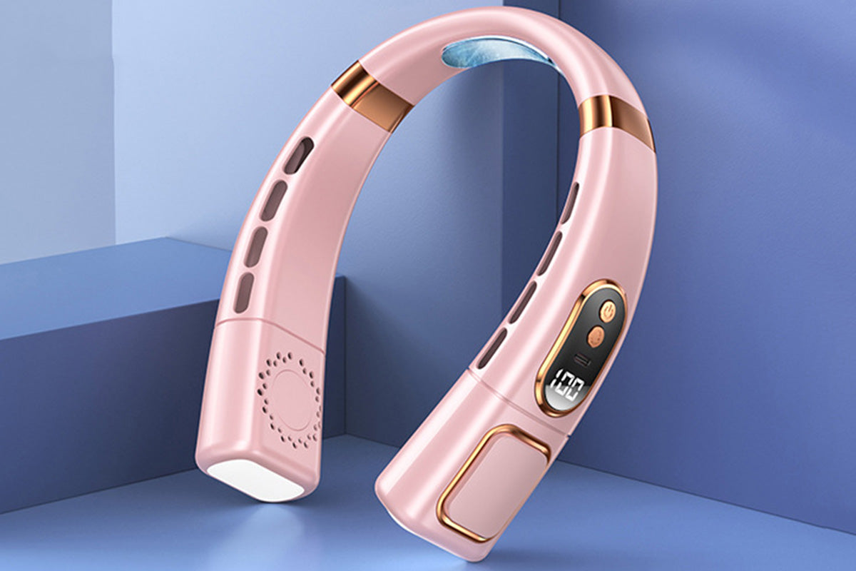 Neck Air Conditioner Wearable Personal Fan Neck Fan With Cooling Plate
