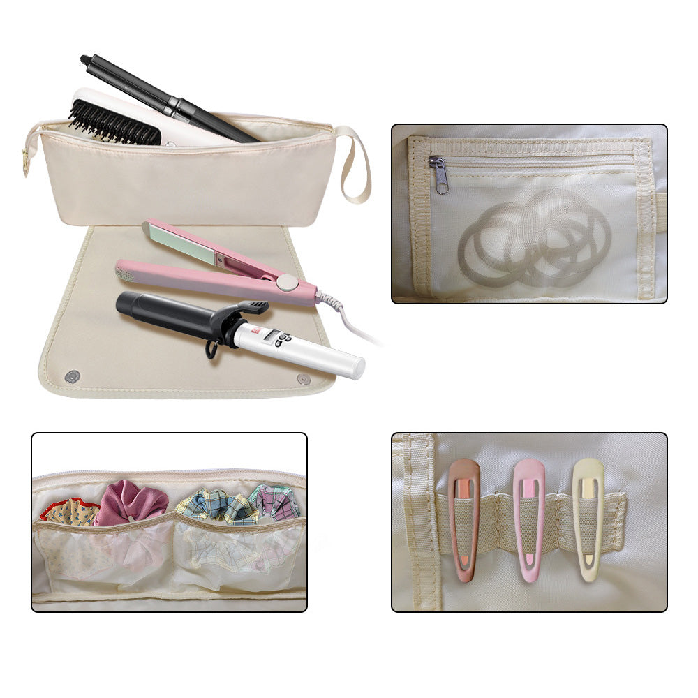 Hot Hair Tools Travel Bag with Heat Resistant Mat for Curling Iron Straightener