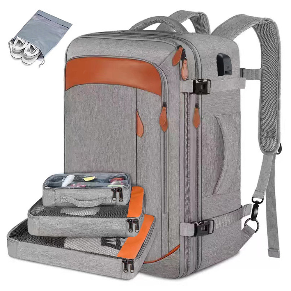 Business Travel Shoulder Backpack with Shoe Bag and Storage Bag