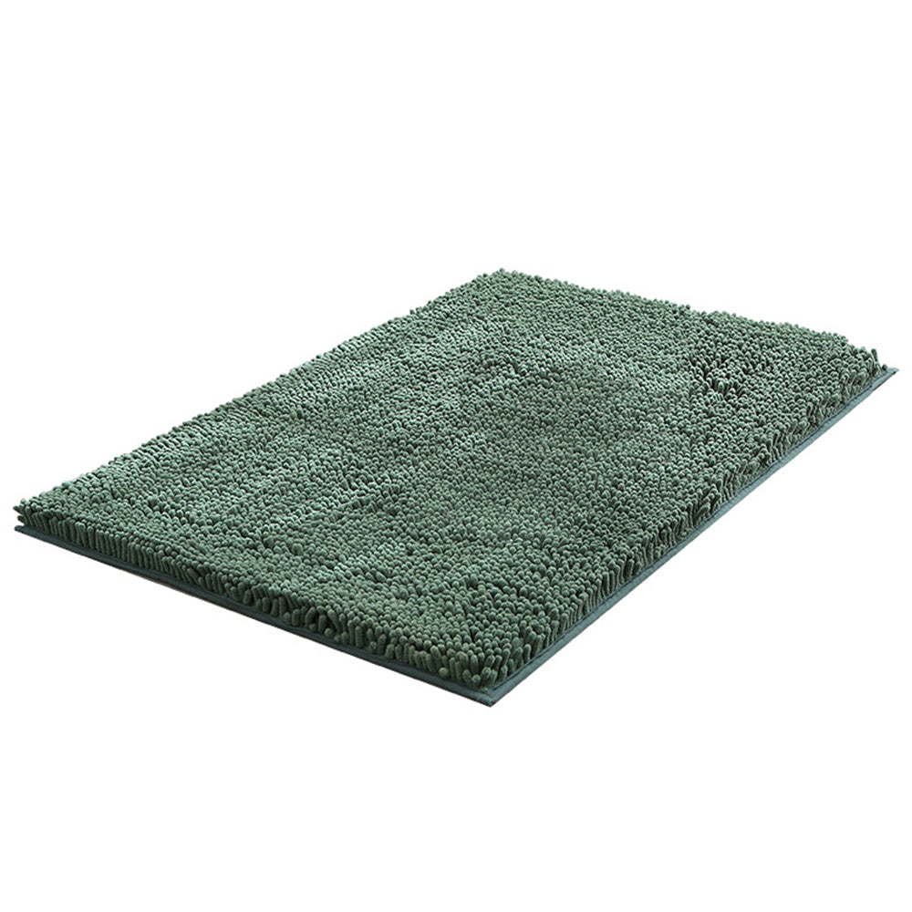 Extra Soft Absorbent Bathroom Rug Machine Washable Bath Mat for Bathroom Floor-Green