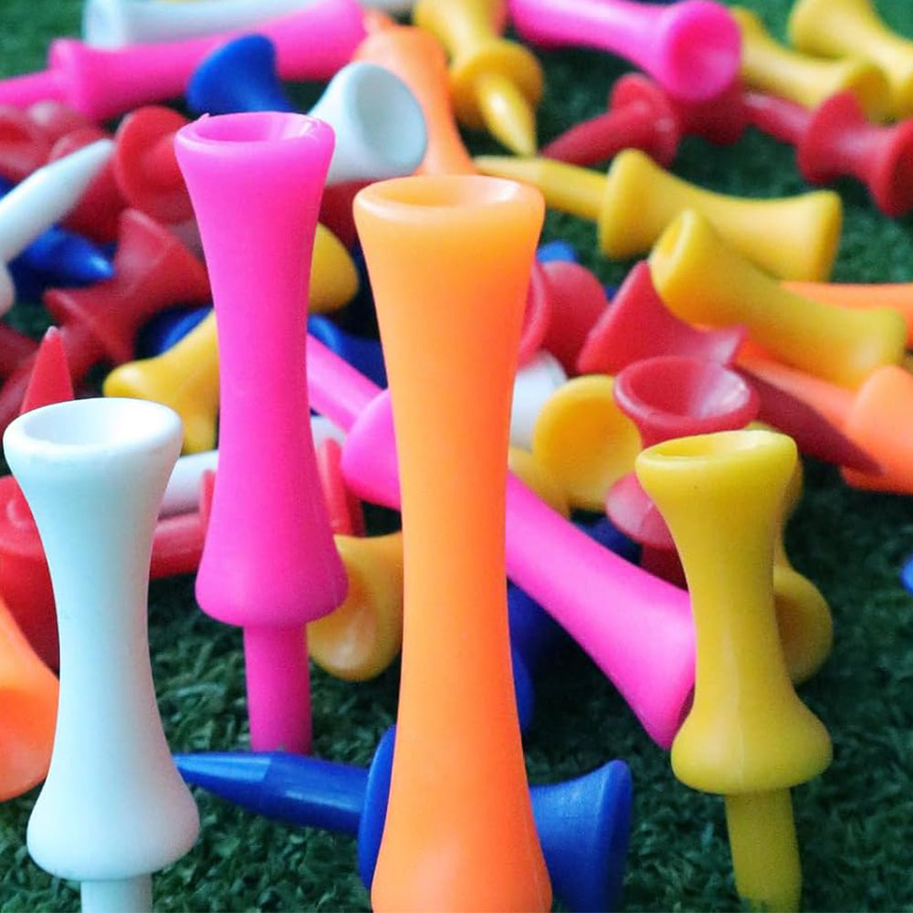 60Pcs Colourful Plastic Step Down Golf Tees Set