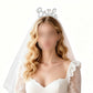 Bride Accessory Set with Veil Sash and Headband for Bachelorette Party Bridal Shower