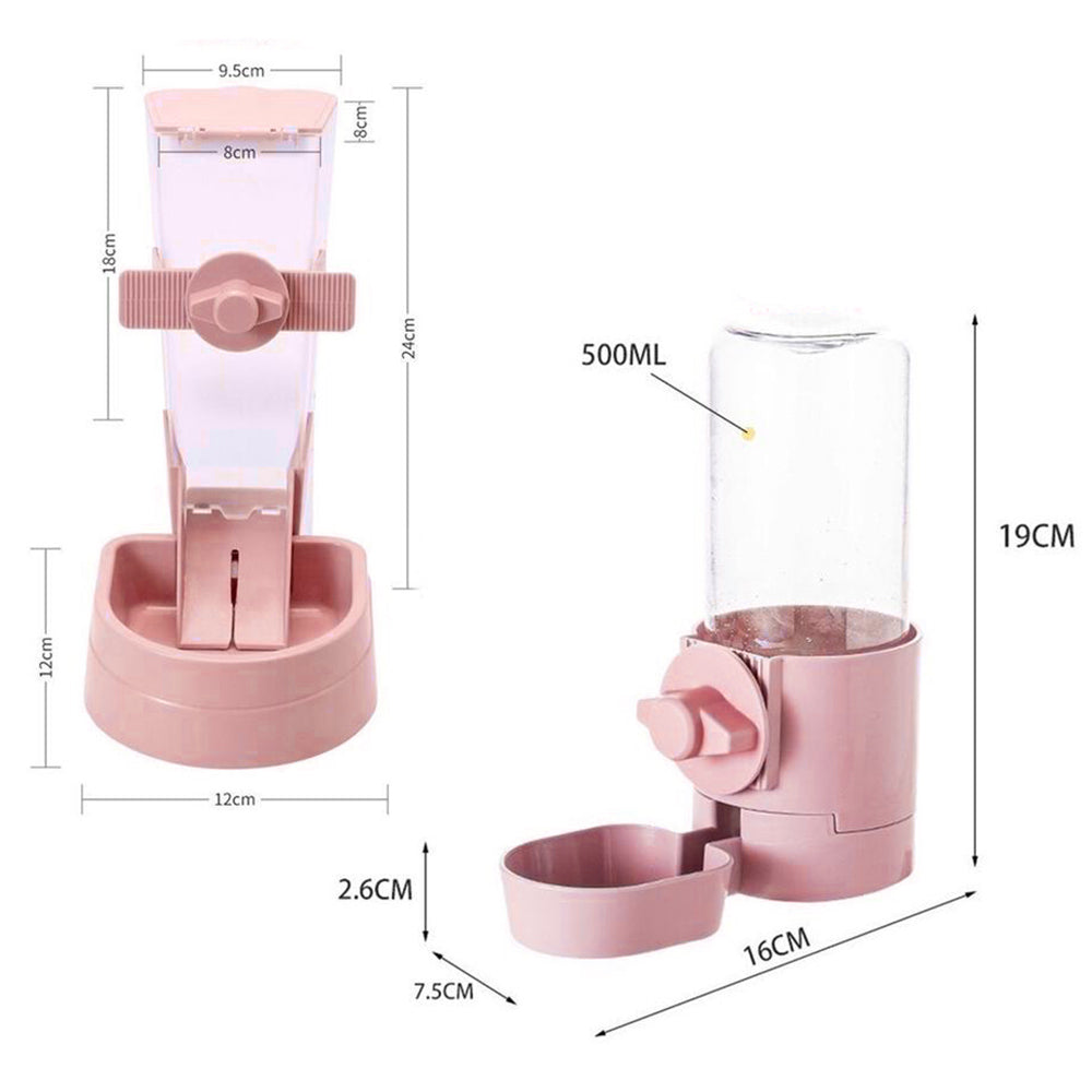 Automatic Pet Bowl Cage Hanging Feeder Pet Water Bottle