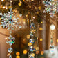 18Pcs Hanging Acrylic Christmas Snowflake Icicle Drop Ornaments for Xmas Tree