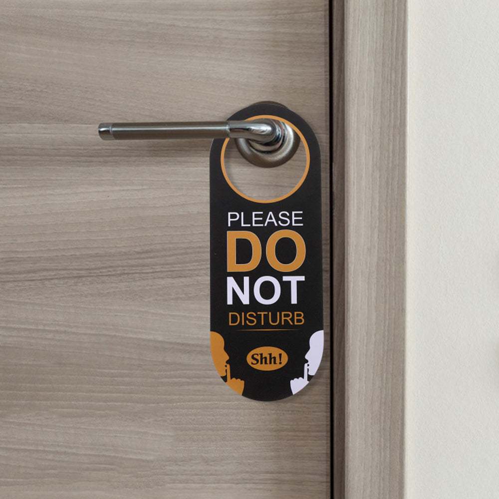 Do Not Disturb Sign Door Knob Hanger Tag-Same Words on Both Sides