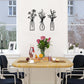 3Pcs Metal Floral Wall Decor Set Rustic Flower Wall Art for Living Room Bedroom