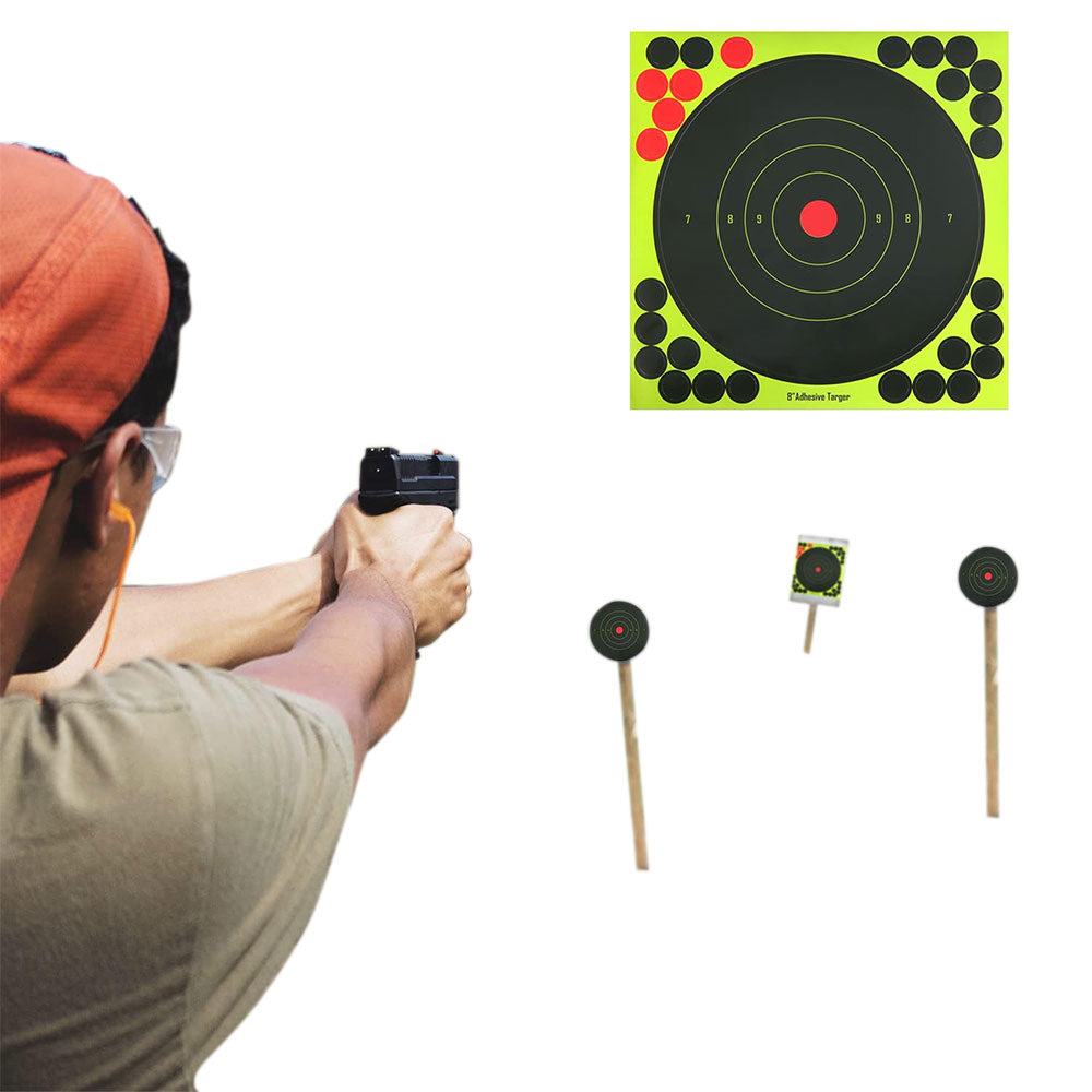 50Pcs 20CM Shooting Targets Splatter Paper Self-Adhesive Paper Reactive Splatter Target Sticker