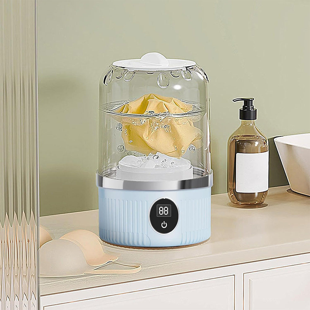 Portable Rechargeable Mini Washing Machine Small Clothes Washer for Travel Use