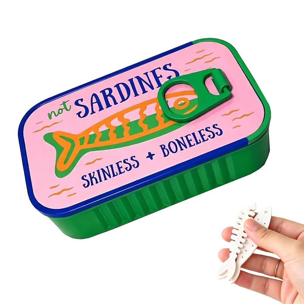 Small 3D Printed Sardine Shape Necklace and Earring Storage Box