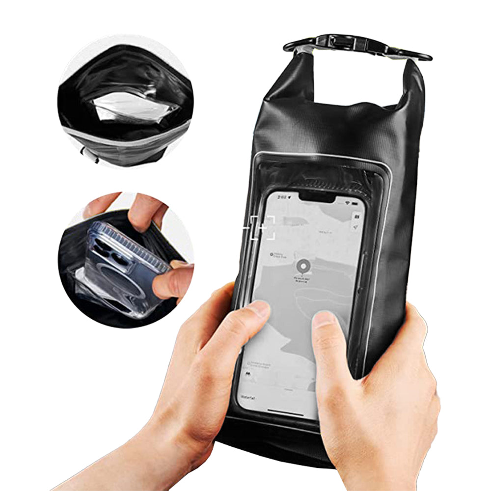 Waterproof Dry Bag Roll Top Crossbody Shoulder Bag with Phone Pouch
