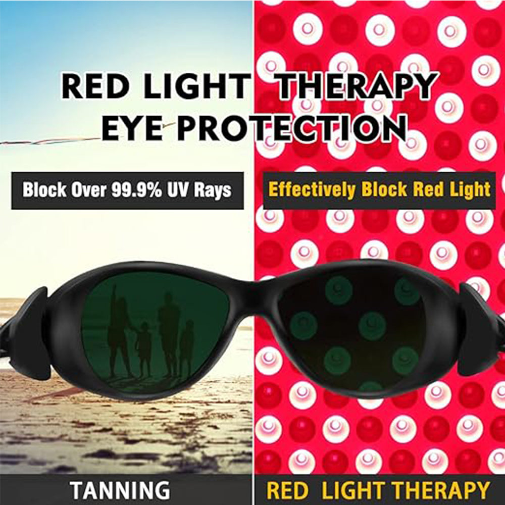 2Pcs Red Light Therapy Eye Protective Glasses For Visible Light Blocking