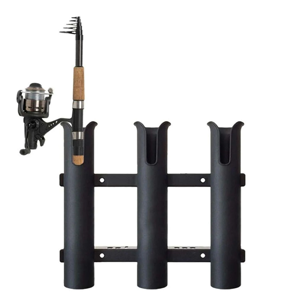 3 Tube Fishing Rod Holder Bracket Mounted Fishing Rack For Boats Garage Cooler