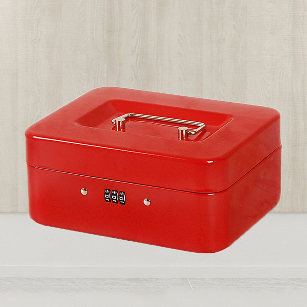 Lockable Cash Box Deposit Petty Cash Money Box with Code Lock Security Safe