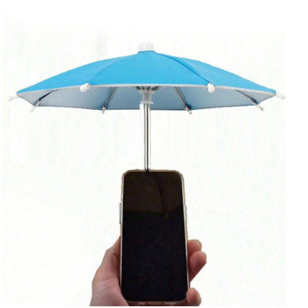 2Pcs Mini Adjustable Sun Shade Phone Umbrella with Suction Cup Stand