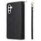 Wallet Leather Flip Cover for Samsung S26 Series with Card Slots Kickstand-Black