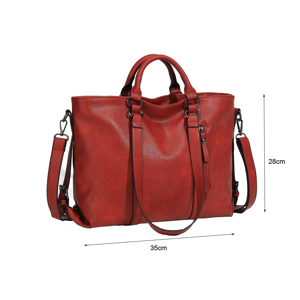 PU Leather Women's Tote Handbag for Work and Travel