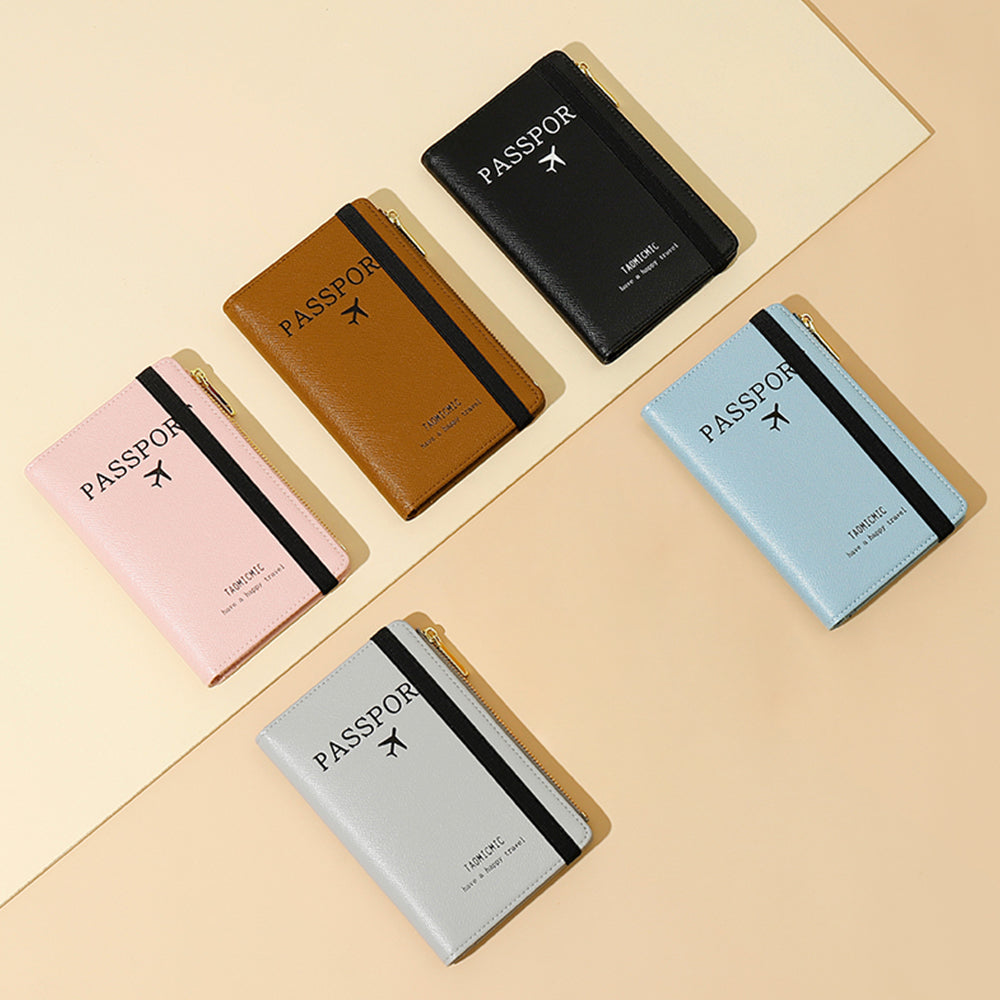RFID Passport Holder Cover Card Wallet Holder with Zipper