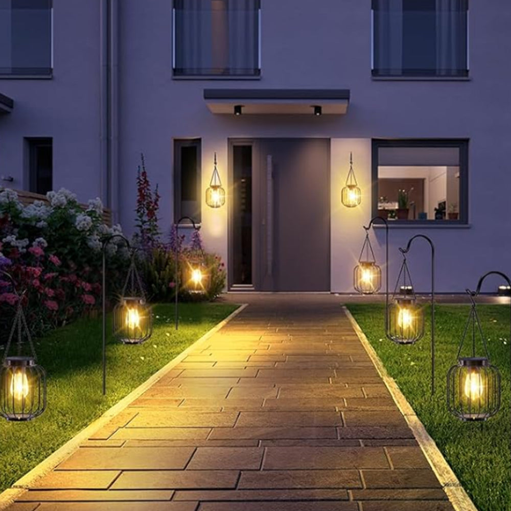 2Pcs Solar Outdoor Hanging Lamp