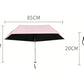 Black Coated Compact Folding Umbrella Lightweight Portable Pocket Umbrella