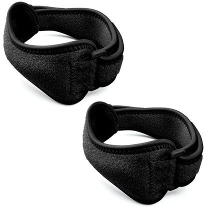 2Pcs Knee Braces for Patella Knee Support Strap for Basketball Running-Black