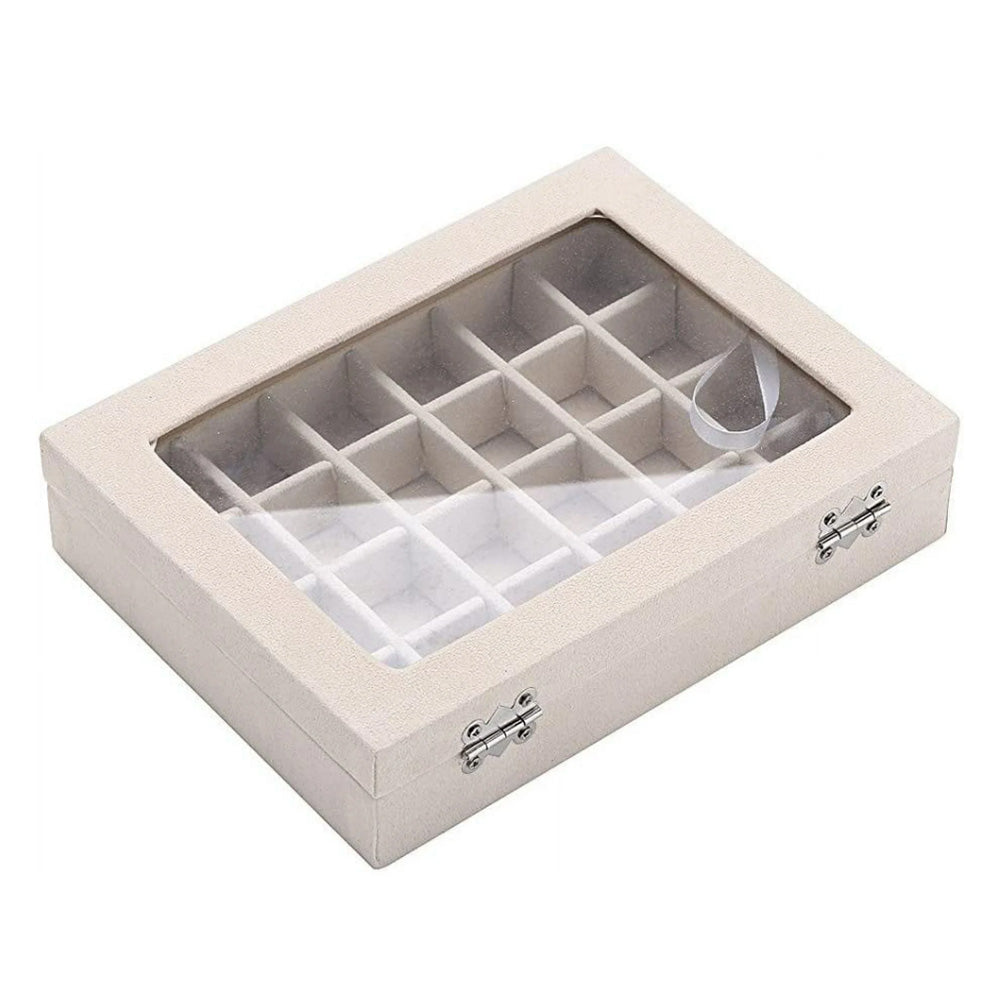 Organizer Case Box Holder Storage Jewelry Earring Ring Velvet Display Travel Portable