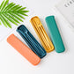 Reusable Travel Utensils Set with Case Portable Knife Fork Spoons Cutlery Set