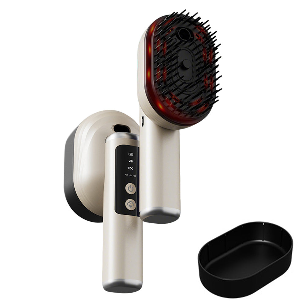Wireless Electric Hair Comb with Vibration and Oil Mist Spray