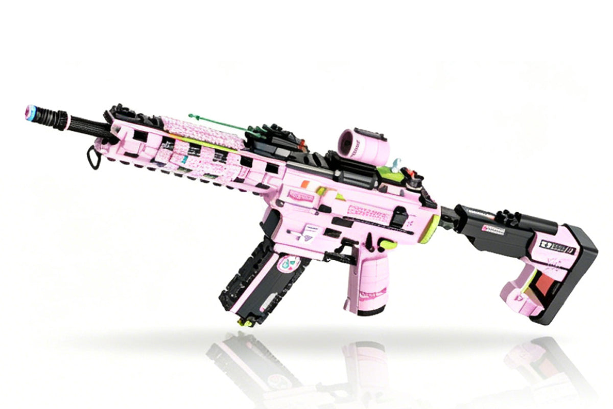 Cool Static Building Block Toy Gun No Shooting Building Blocks Gun Non-Firing Simulation Military Model DIY Assembly Toy