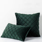Velvet Rhombus Pleated Cushion Cover for Sofa Bedroom and Window Seat-Green