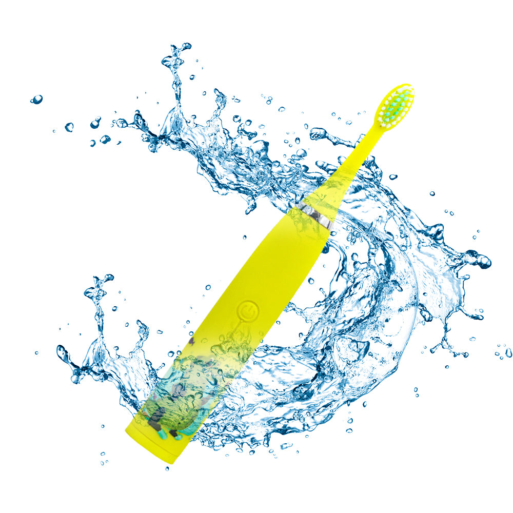Cute Cartoon Electric Soft Toothbrush with 6 Replacement Electronic Toothbrush Heads