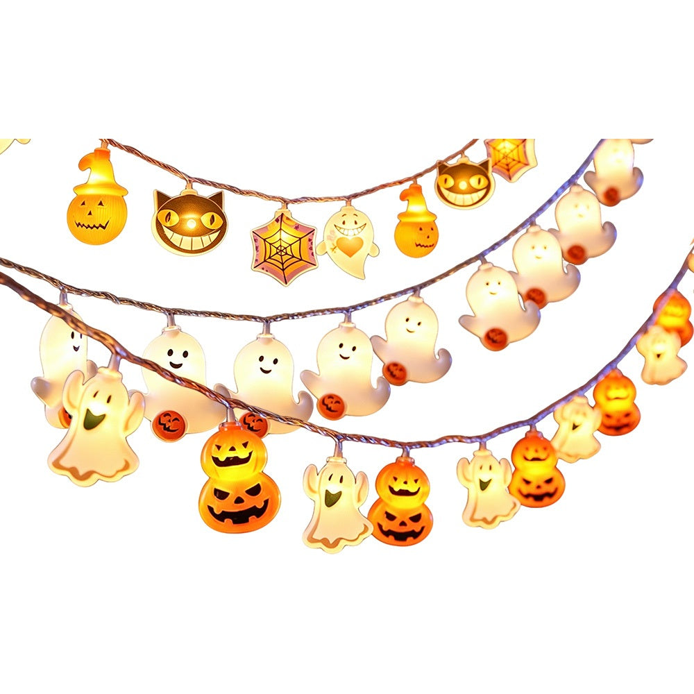 USB Halloween Ghost LED String Lights 4 Point 5m 30 Bulbs Decoration