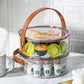 Divided Serving Tray with Lid and Handle Snack Platter Organizer