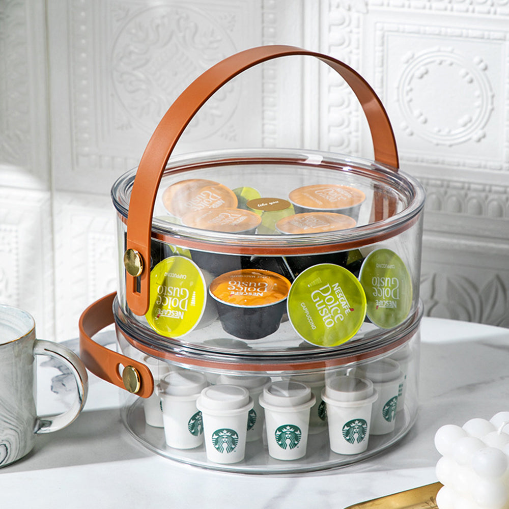 Divided Serving Tray with Lid and Handle Snack Platter Organizer
