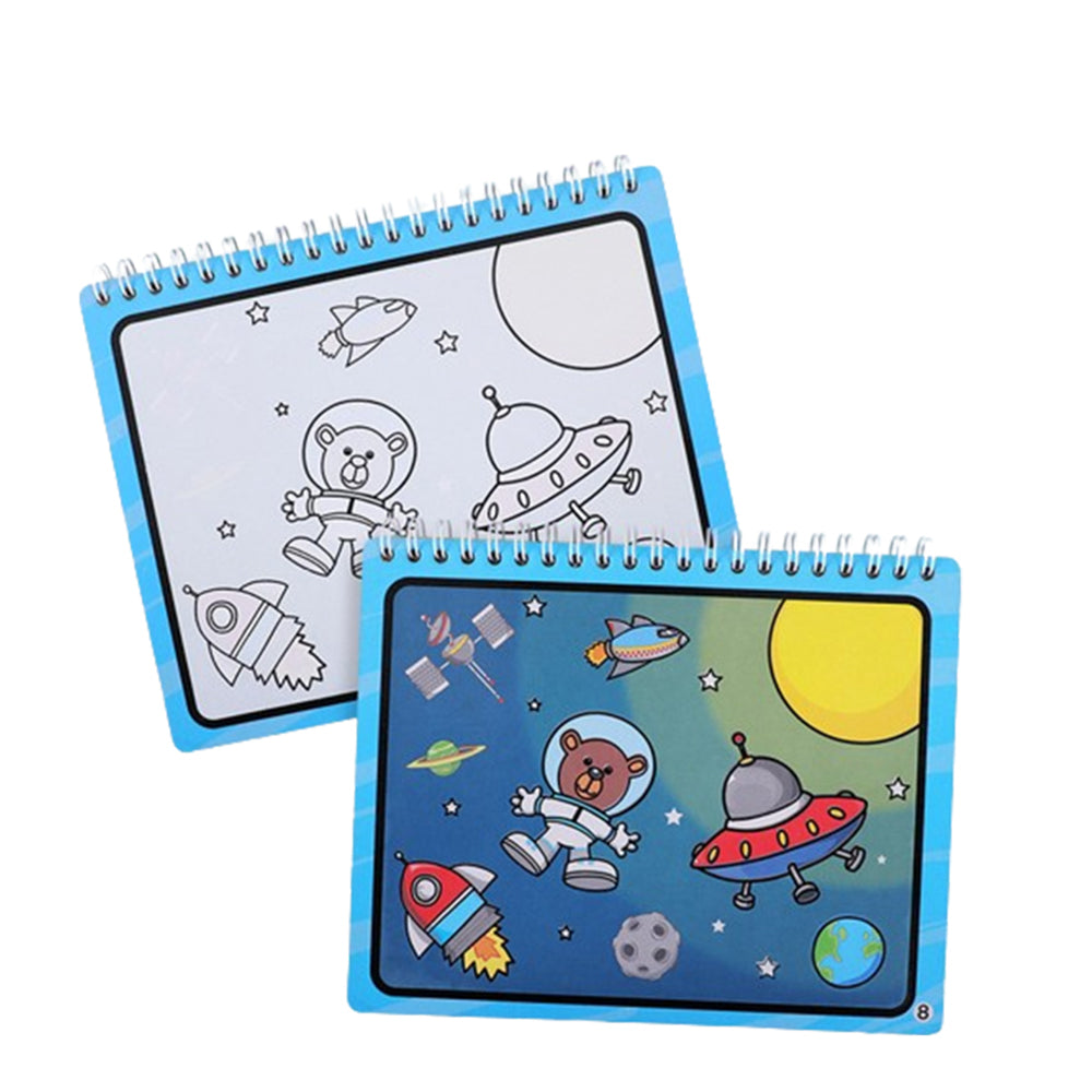 2Pcs Magic Water Drawing Doodle Coloring Book with Pen
