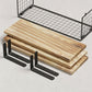 3 Piece Engineered Wood Wall Shelves with Metal Storage Basket
