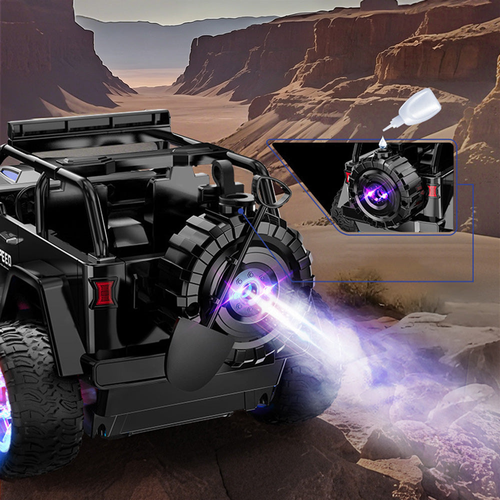 Remote Control Car with Color Lights Stickers Rechargeable Off Road Truck for Home Outdoor