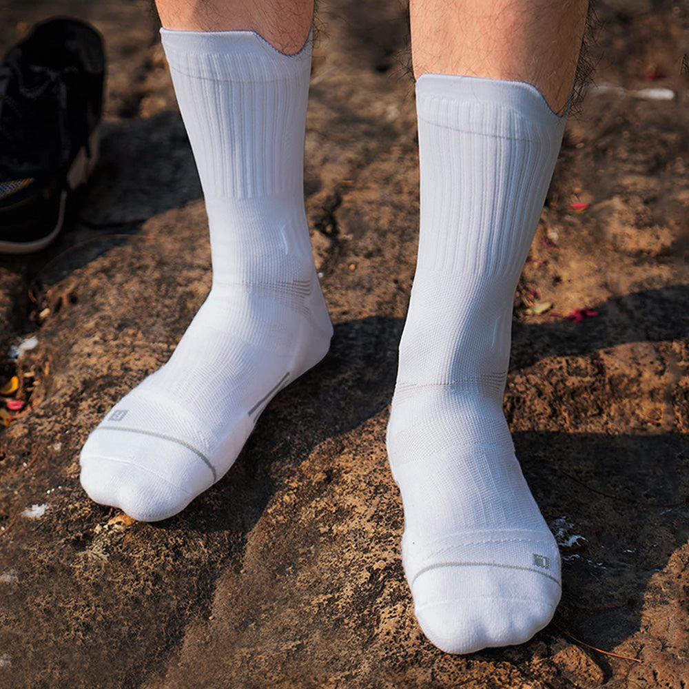 5 Pair Cushion Crew Socks Running Socks for Hiking Basketball