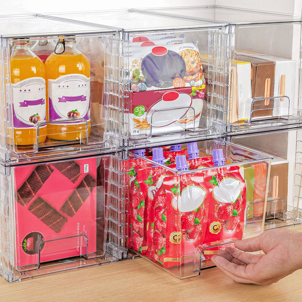 Stackable Clear Makeup Organizer Drawer for Skincare Storage