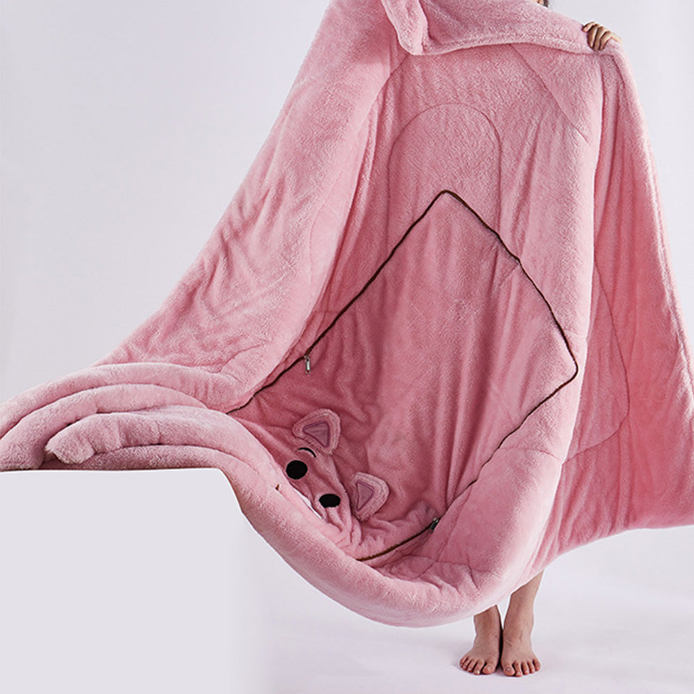 Pillow Blanket Throws Back Support Cushion