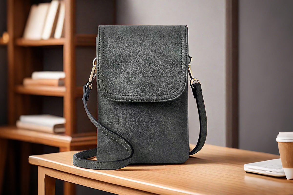 PU Leather Women Crossbody Bag Adjustable Strap Small Cell Phone Purse