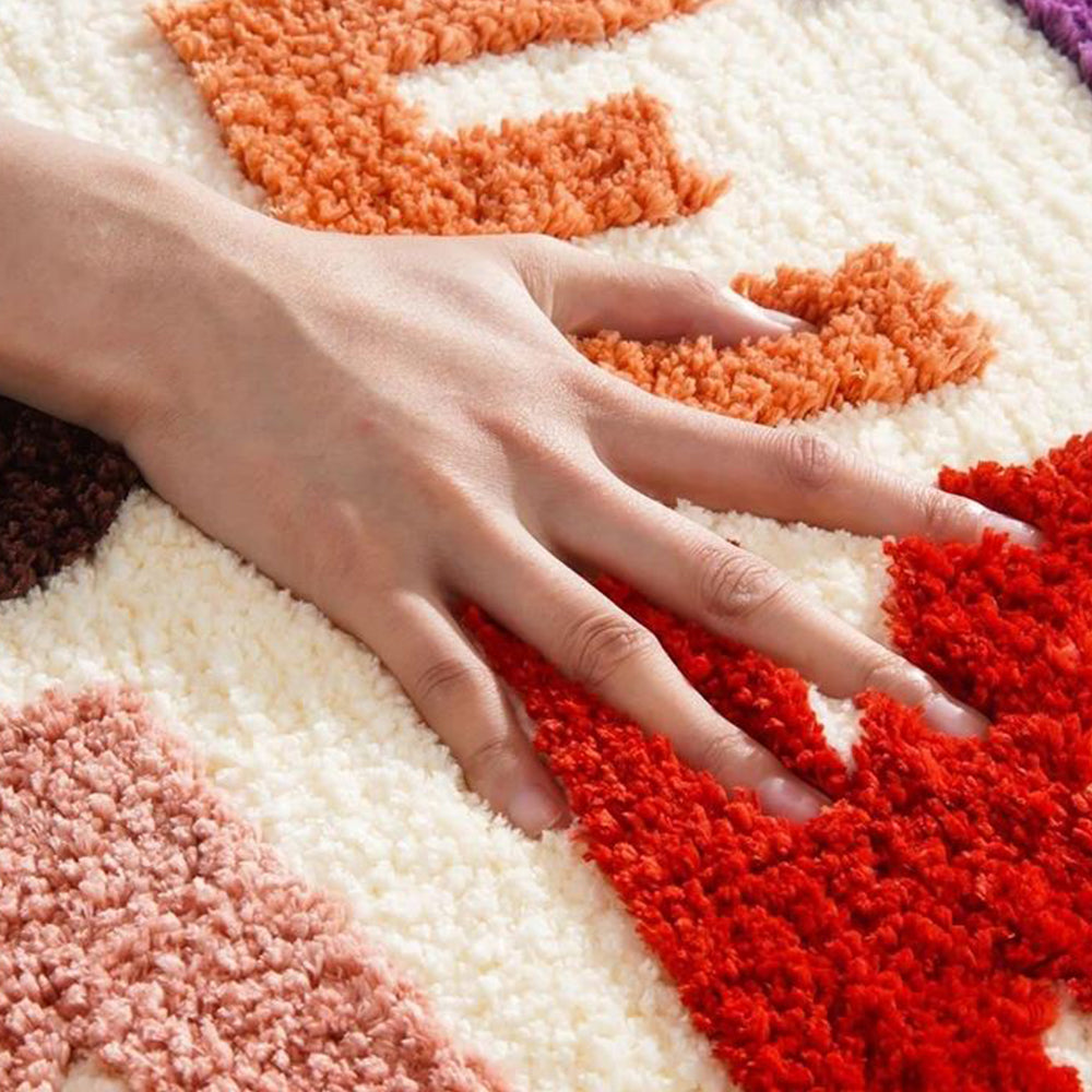 Anti-Slip Bathroom Doormat with Letters