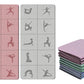 Printed Yoga Poses Yoga Mat with Storage Bag Portable Exercise Foldable Workout Mat