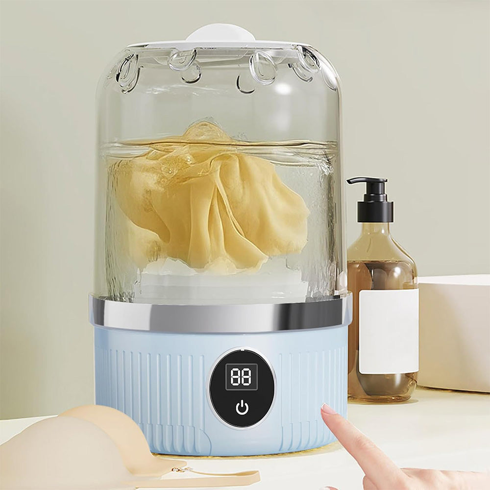 Portable Rechargeable Mini Washing Machine Small Clothes Washer for Travel Use