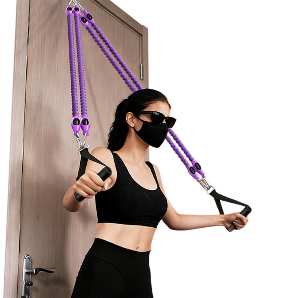 1 Set 4-in-1 Resistance Band Pedal Puller for Sit-Up Home Gym Yoga Pilates