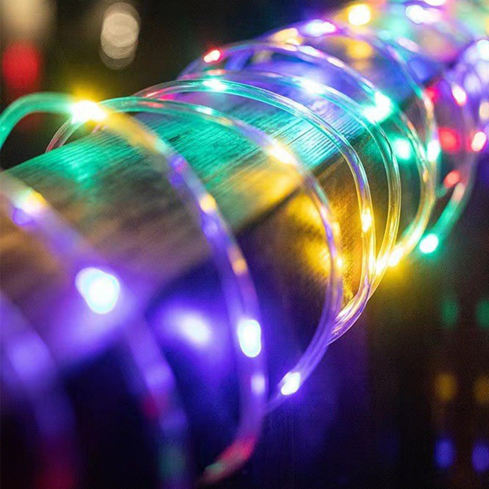 12m 100 LED Solar Rope Lights with 8 Modes for Parties and Weddings