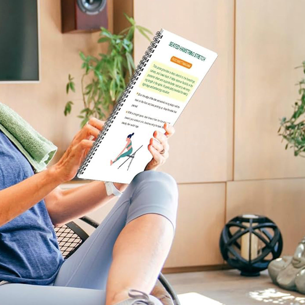Chair Yoga Journal Notebook for Adults Seated Exercise Guide