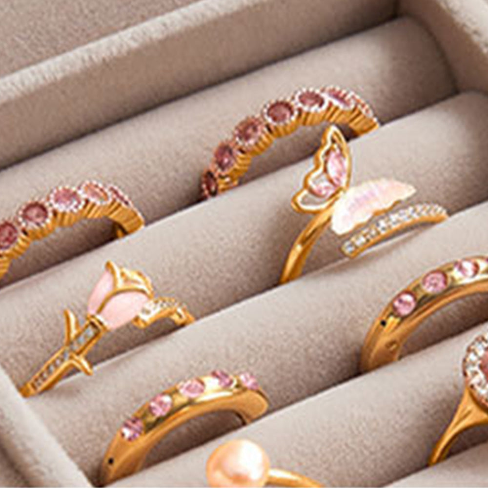 Travel Jewelry Case Jewelry Box Organizer With Mirror Display Case Storage