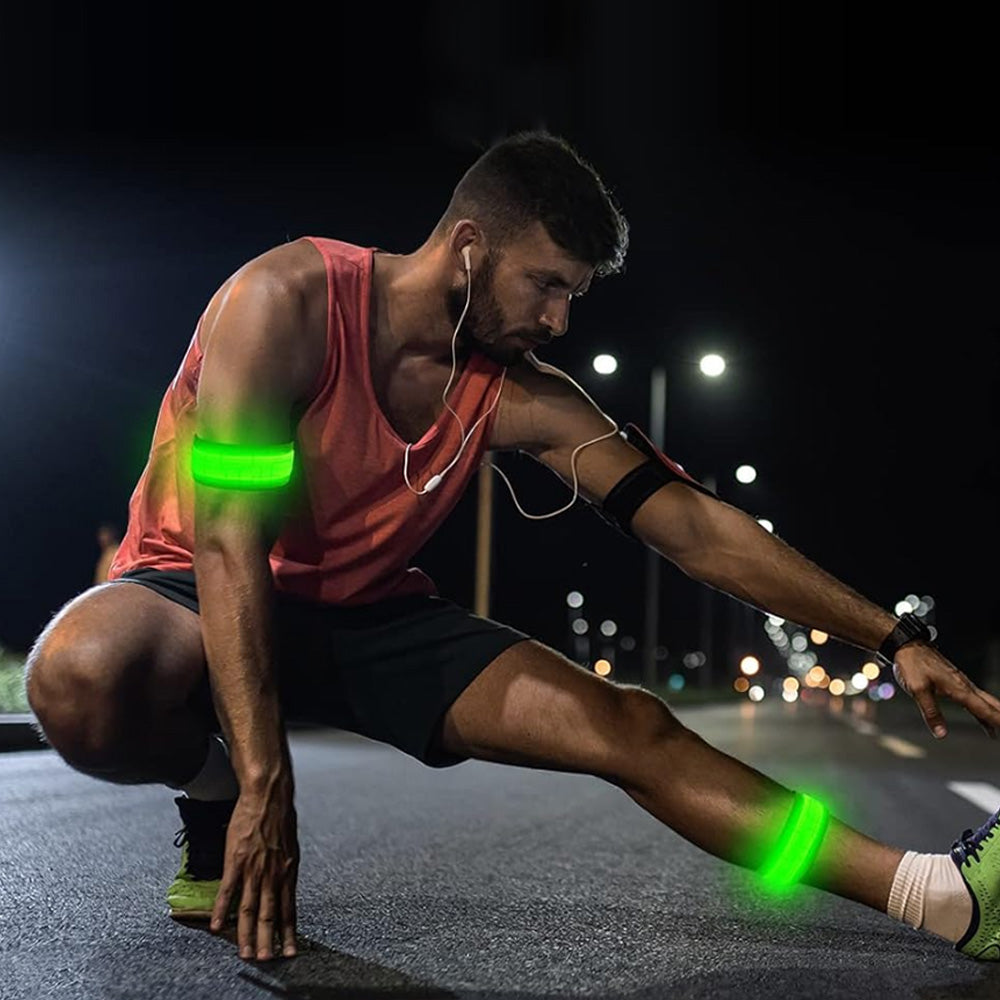 LED Slap Wristband Night Running Security Glowing Bracelet Luminous Armband Strap