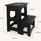 Folding 2 Step Stool Non Slip Portable Footstool Dual Heights Holds 300g
